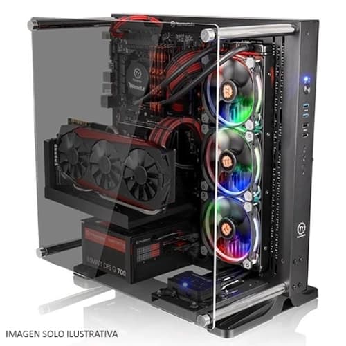Gabinete Core P3 TG Negro C/ TtGaming Riser Cable