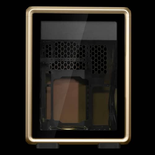 Gabinete Cooler Master MasterFrame 400 Mesh Gold Mini Tower 1 Fan 140mm Tempered Glass Gold s/Fuente